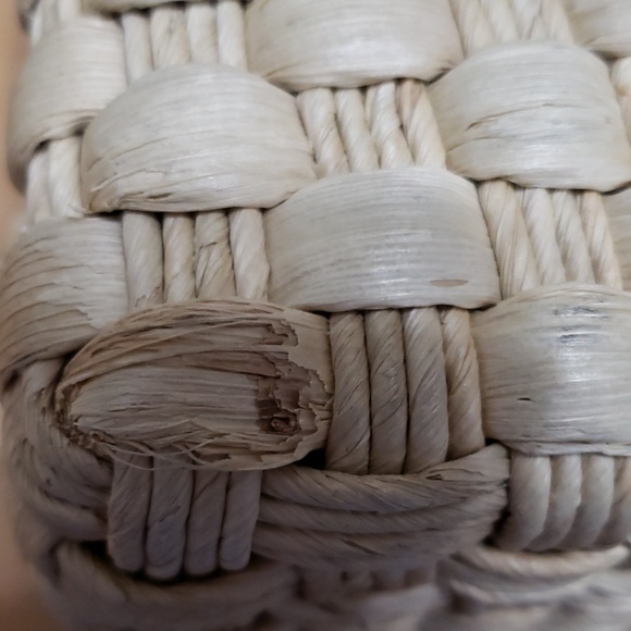 Brighton straw/brown leather structured purse - Picture 7 of 7